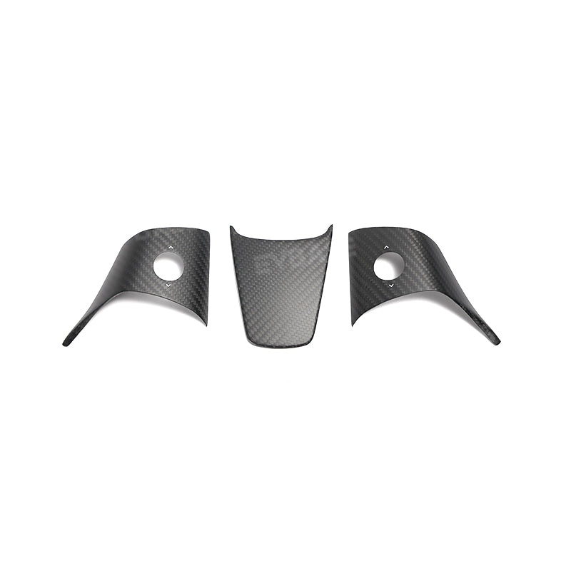 EVBASE Carbon Fiber Tesla Steering Wheel Middle frame Cover For Model 3 Y