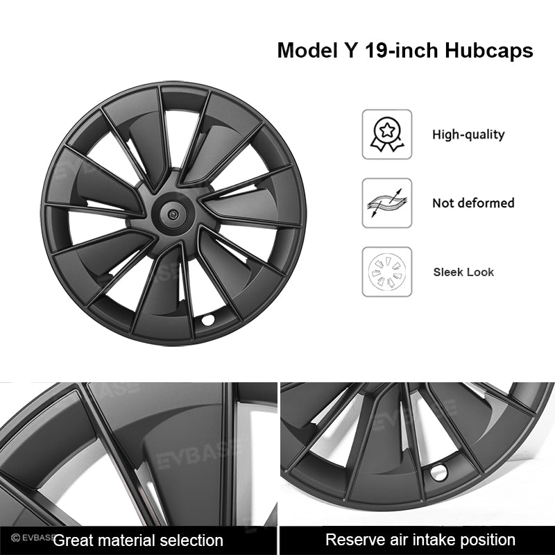 Tesla Model Y 19" Gemini Wheel Covers Hubcaps Inspired By Model 3 Performance Wheel Caps Rim Protector 4PCS