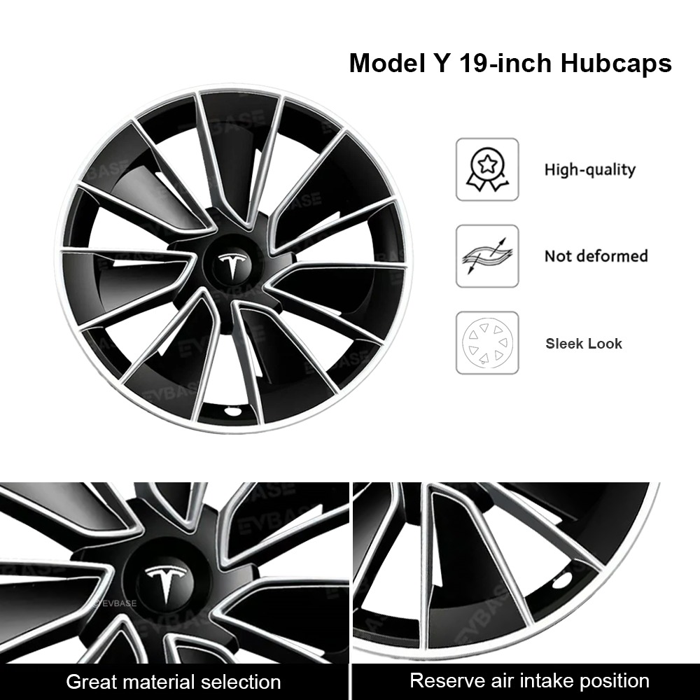 Tesla Model Y Wheel Covers 19 Inch Inspired By Model 3 Performance Hubcaps Wheel Rim Protector 4PCS