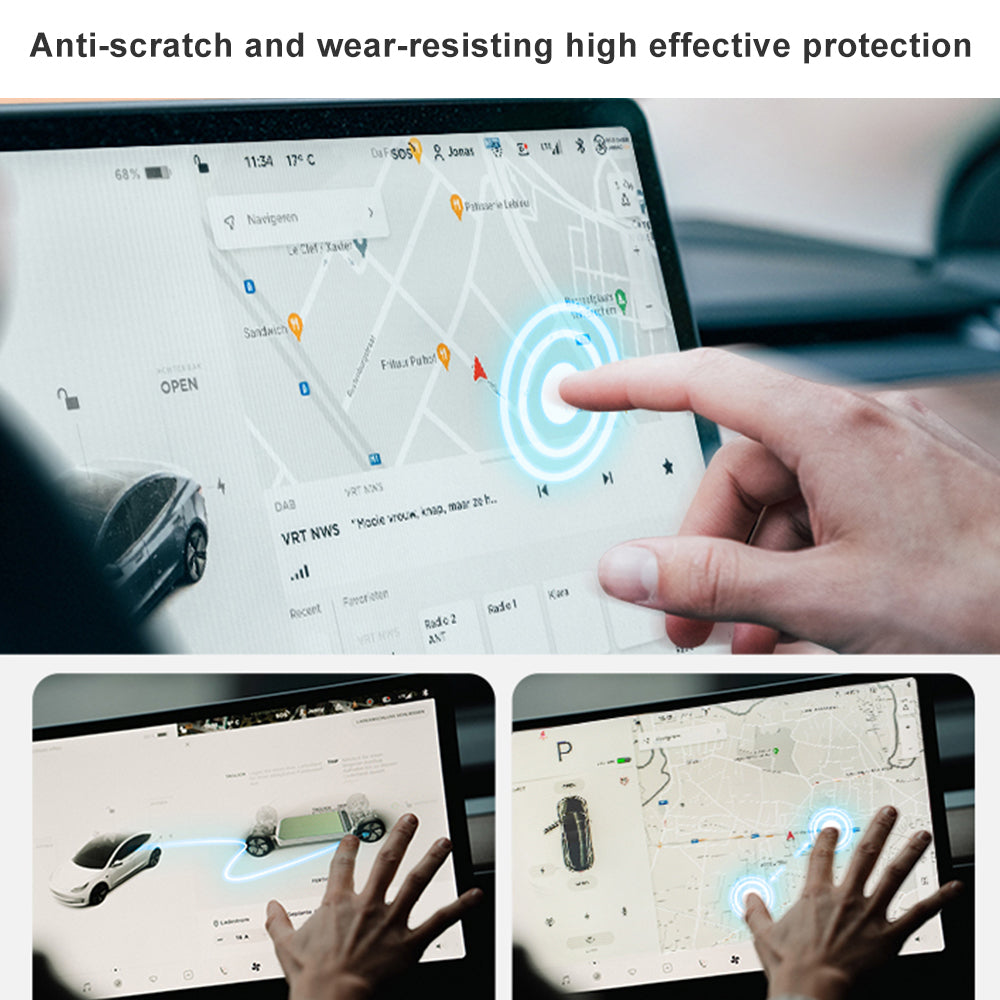 Model 3 Highland Tempered Glass Screen Protector for Dashboard Rear Touchscreen Anti-Scratch