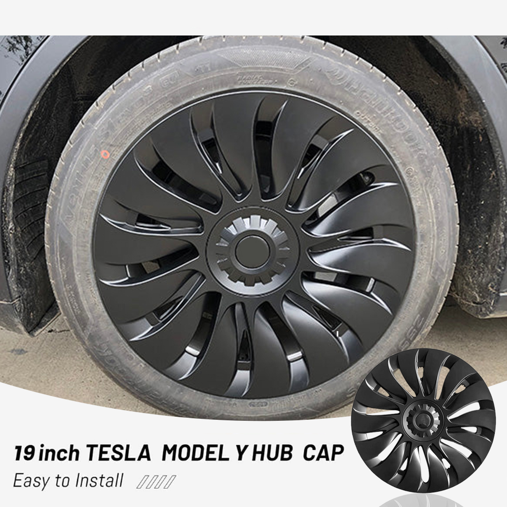 Model Y Überturbine Wheel Covers For 19inch Model Y Gemini Wheel Matte 4PCS