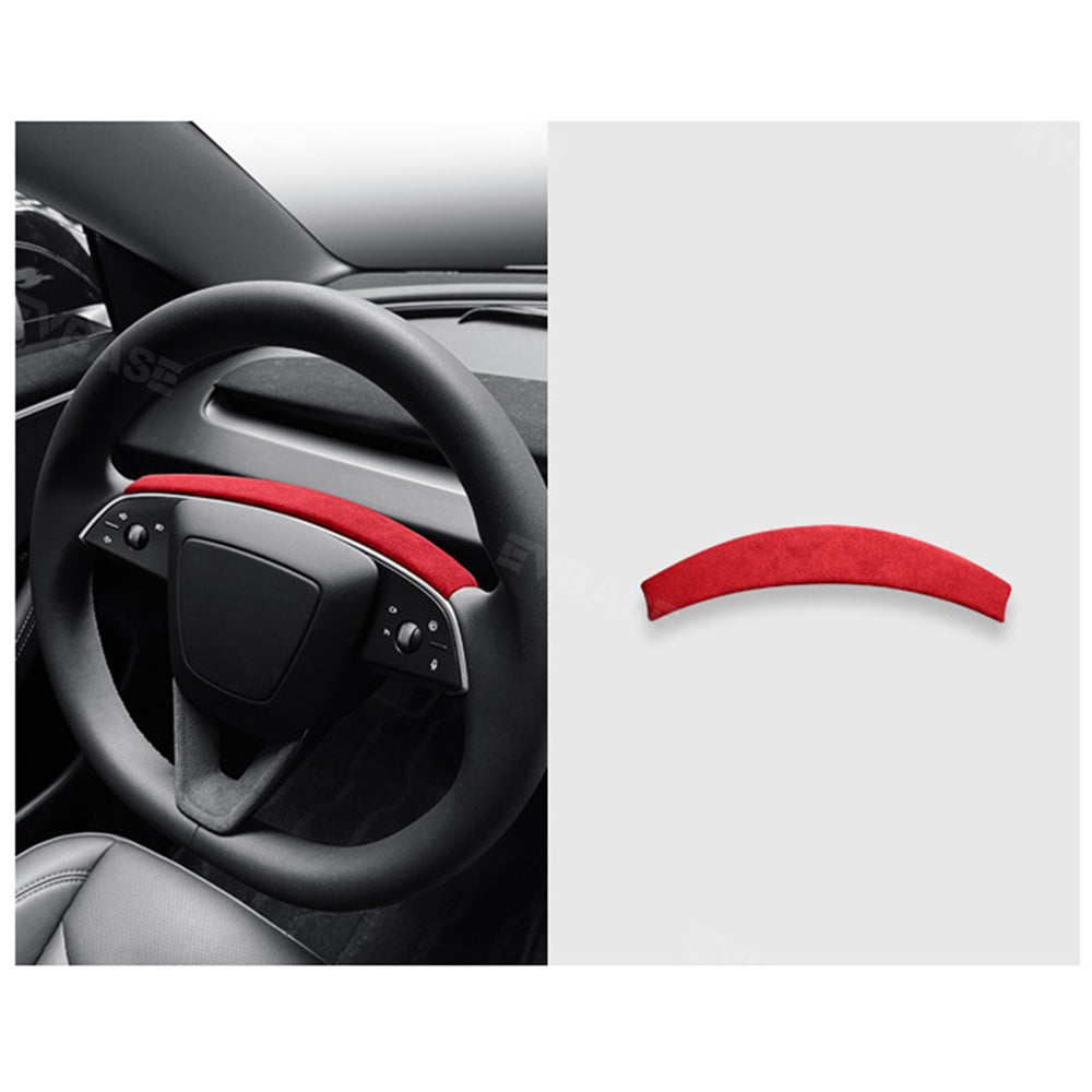 Model 3 Highland Real Alcantara Steering Wheel Cover Wrap Tesla Interior Accessories