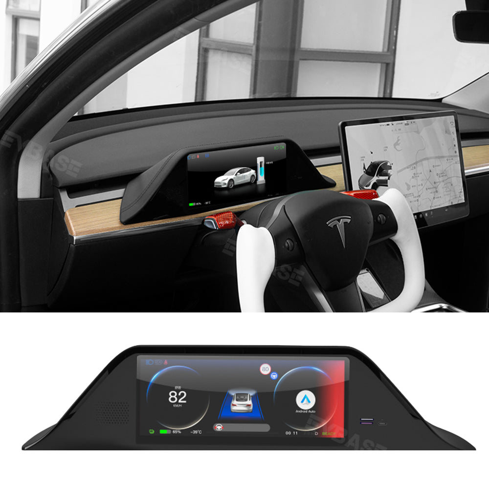 EVBASE Tesla Model 3/Y 8.9 Inch Dashboard Screen Inspired By Model X Head Up Display Instrument Cluster