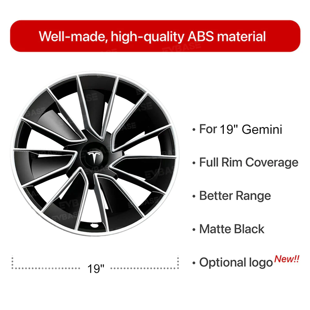 Tesla Model Y Wheel Covers 19 Inch Inspired By Model 3 Performance Hubcaps Wheel Rim Protector 4PCS