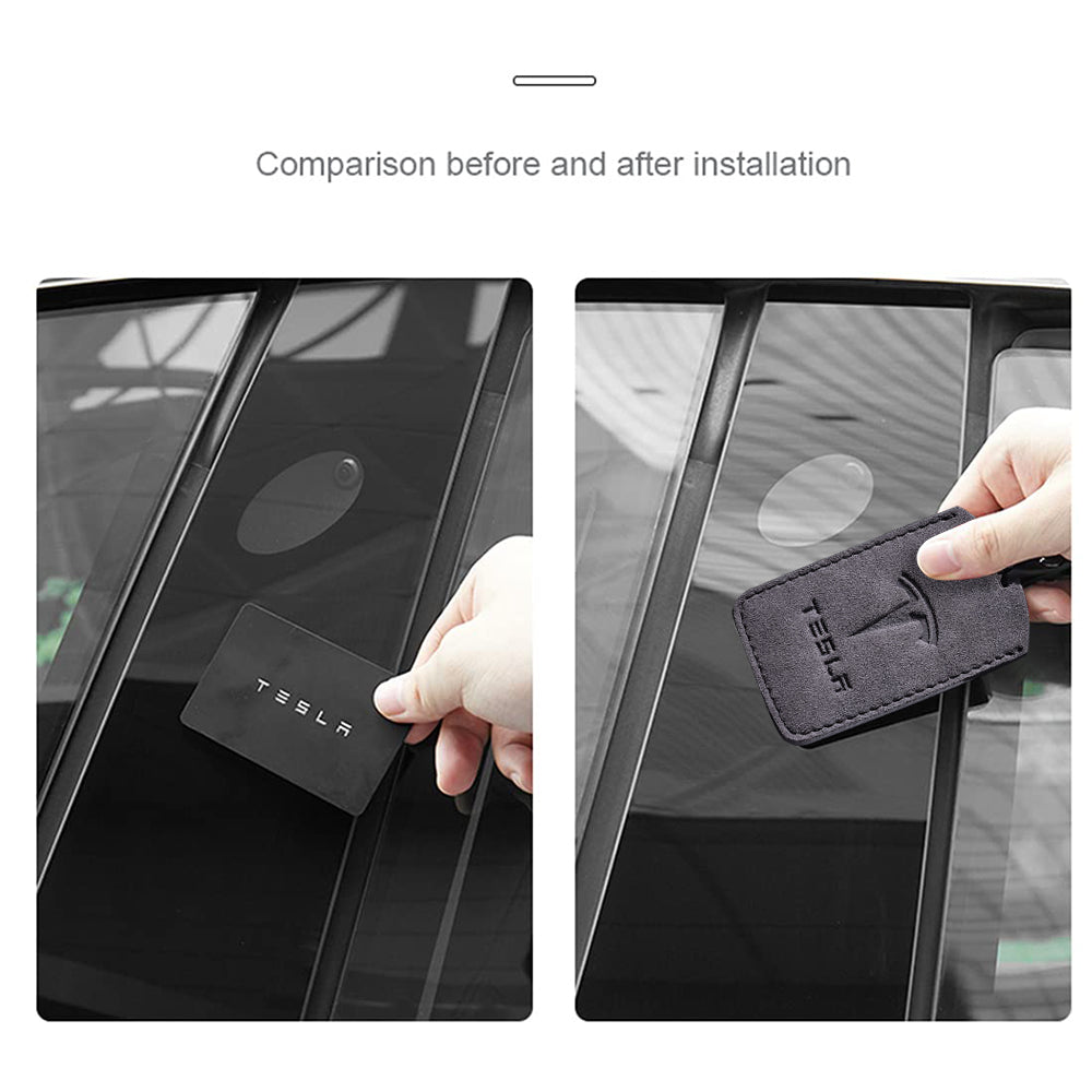 EVBASE Tesla Key Card Holder Model 3/Y/X/S Key Card Case With Key Chai -  EVBASE-Premium EV&Tesla Accessories