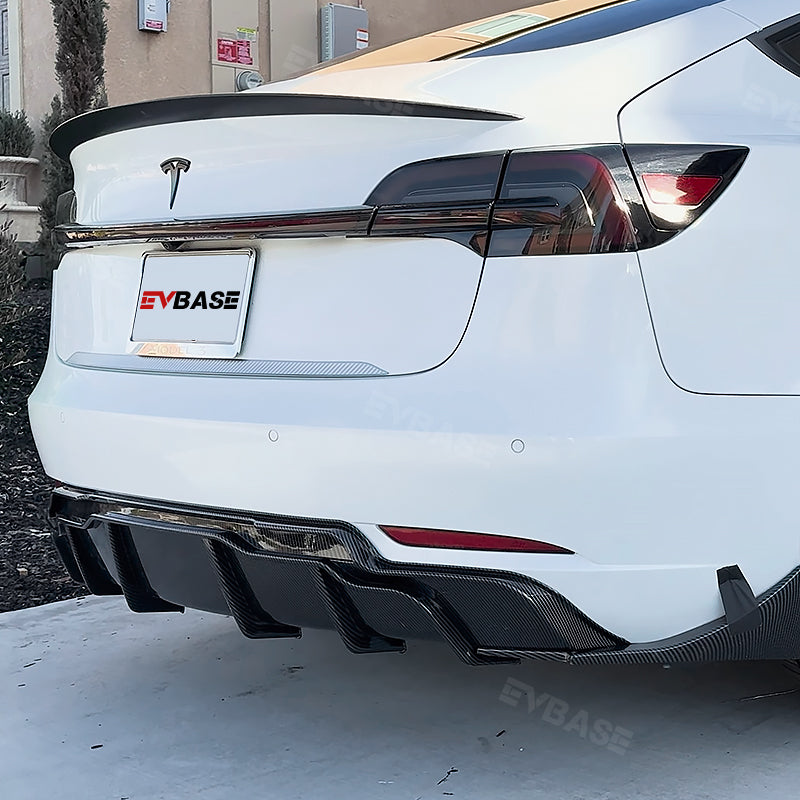 Tesla Model 3 Y Rear Bumper Lip ABS Sport Body Kit  Wing Spoiler Diffuser Replacement F Style Model 3 Highland