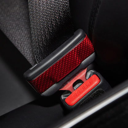 Tesla Model Y 3 Carbon Fiber Interior Accessories Seat Belt Fascia Cover