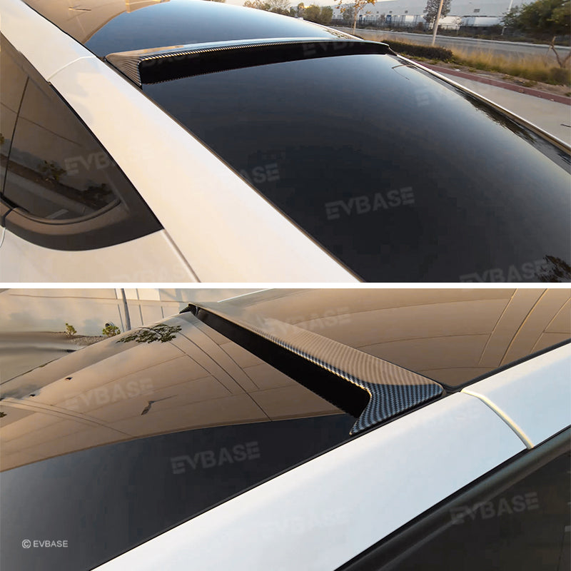 Tesla Model Y Roof Spoiler Tail Wing ABS Rear Trunk Lip Window Top Wing