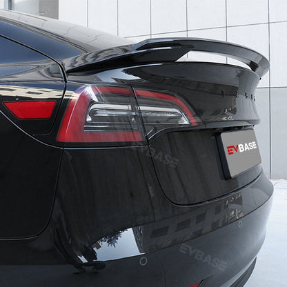 EVBASE Tesla Model 3 Spoiler Wing ABS Plastic Performance Spoiler Trunk Lid Rear Lip