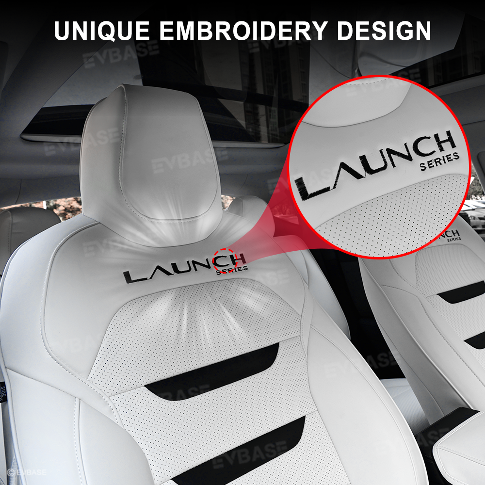 Tesla Seat Cover Model Y Juniper NAPPA Leather Full Coverage Seat Protector WIth Launch Logo