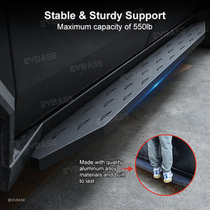 Upgrade Tesla Cybertruck Running Boards Side Steps Nerf Bars Exterior Brackets EVBASE