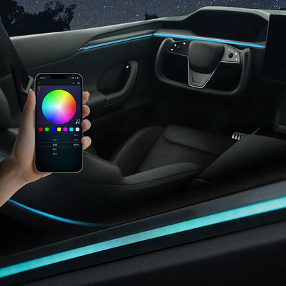 Tesla Model X Ambient Light Laser Carving RGB 128-Colors Tesla Ambient Lighting Kit