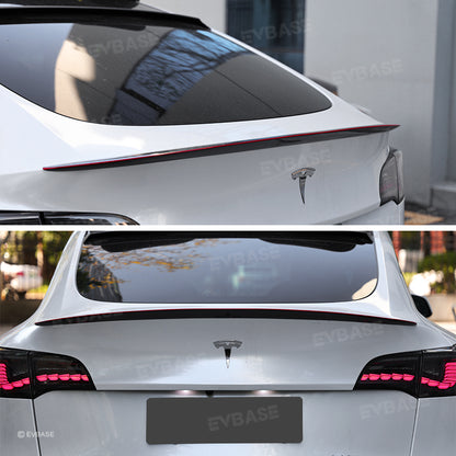 2023 EVBASE Tesla rosso fibra di carbonio Spoiler ala per il modello 3 Y