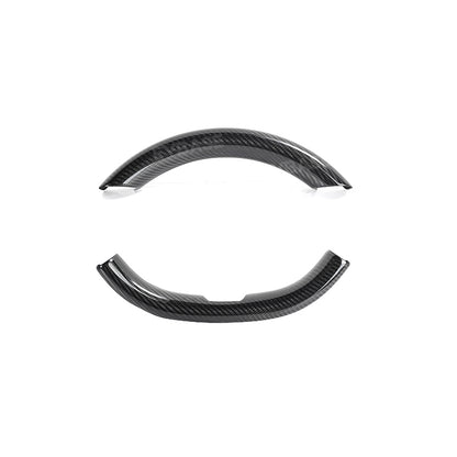 EVBASE Tesla Model 3 Highland Steering Wheel Covers Real Carbon Fiber Grip Upper Lower Parts Overlay