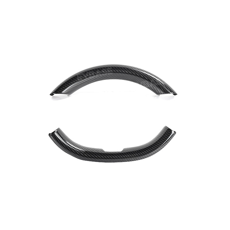 EVBASE Tesla Model 3 Highland Steering Wheel Covers Real Carbon Fiber Grip Upper Lower Parts Overlay