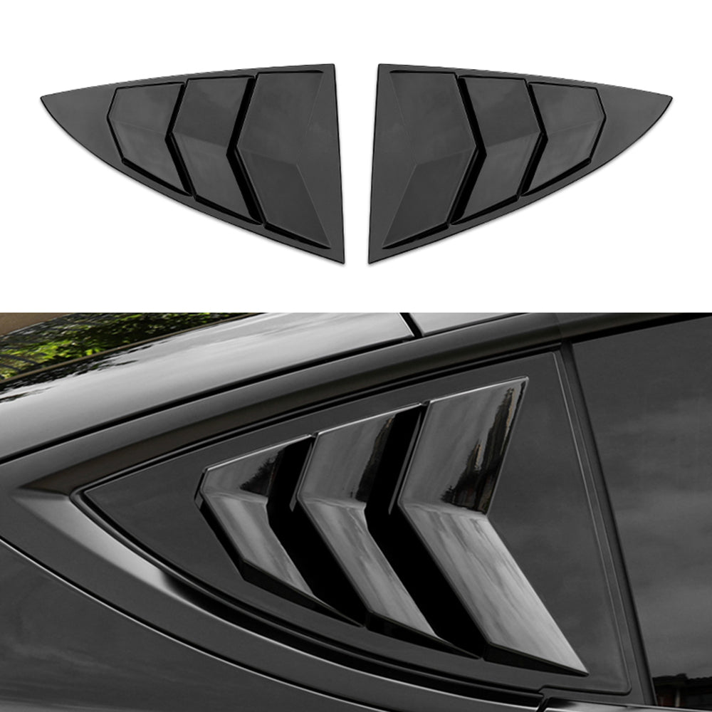 EVBASE-Premium EV&Tesla Accessories Tesla Model 3 Y Rear Side Window Louvers Air Vent Scoop Louvers Covers 2pcs