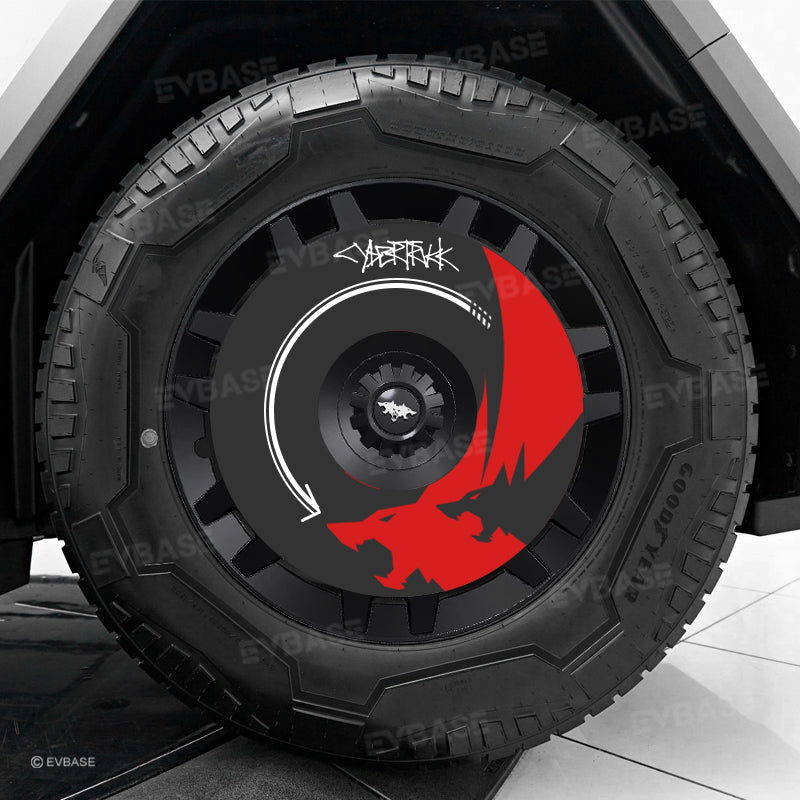 EVBASE Tesla Cybertruck 20 Inch Cyber Wheel Covers Custom Hub Caps Wheel Rim Protector