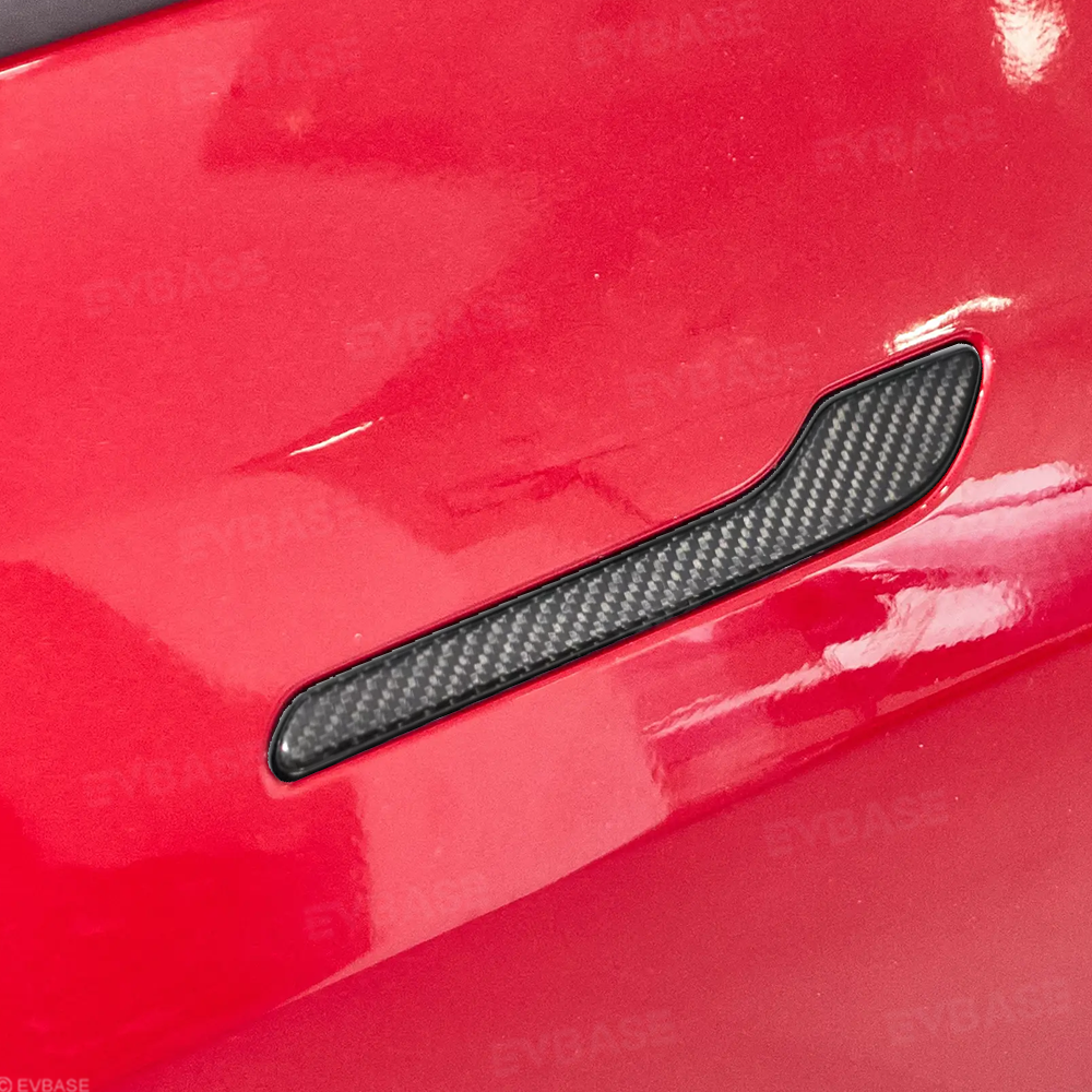 EVBASE Carbon Fiber Tesla Door Handle Cover For Model Y Juniper