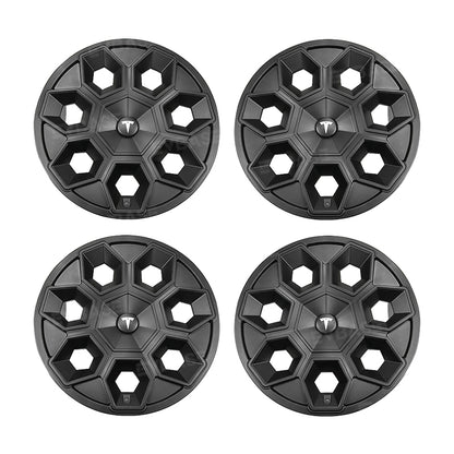 Tesla Model Y 19" Wheel Covers Hex Wedge Hubcaps Matte Black Wheel Caps Rim Protector Honeycomb Wheels Style