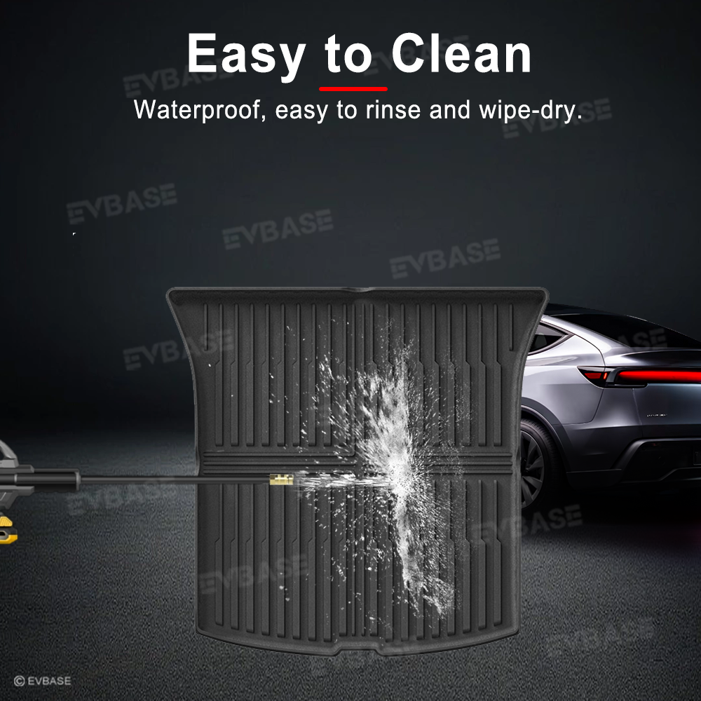 Tesla Model Y Juniper Floor Mat TPE Anti-Slip Trunk Mat Cargo Liner Back Seat Cover All Weather Protection