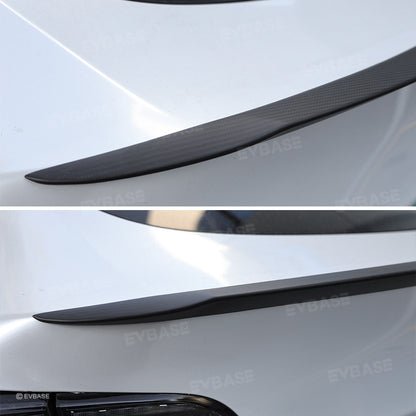 Tesla Model Y Spoiler Wing Dry Real Carbon Fiber OEM Style Inspired By Model 3 Performance Rear Splitter