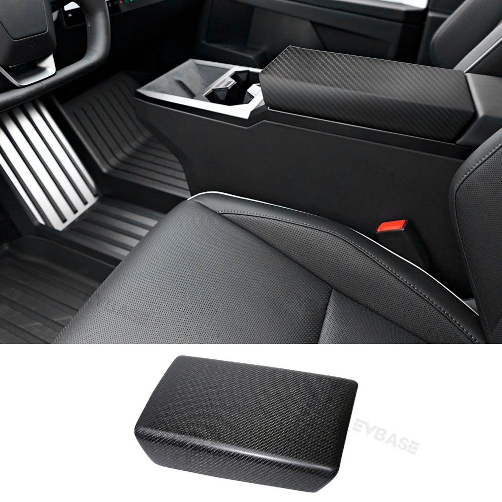 Tesla Cybertruck Real Carbon Fiber Interior Upgrade Kit Center Console Overlay Protection Trim