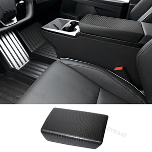 Tesla Cybertruck Armrest Box Cover Real Carbon Fiber Center Console Overlay Protection Trim