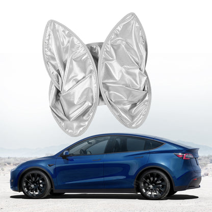 EVBASE Tesla Model Y Roof Sunshade Suede Lining Glass Roof Sun Visor Protector Sun Shade Cover