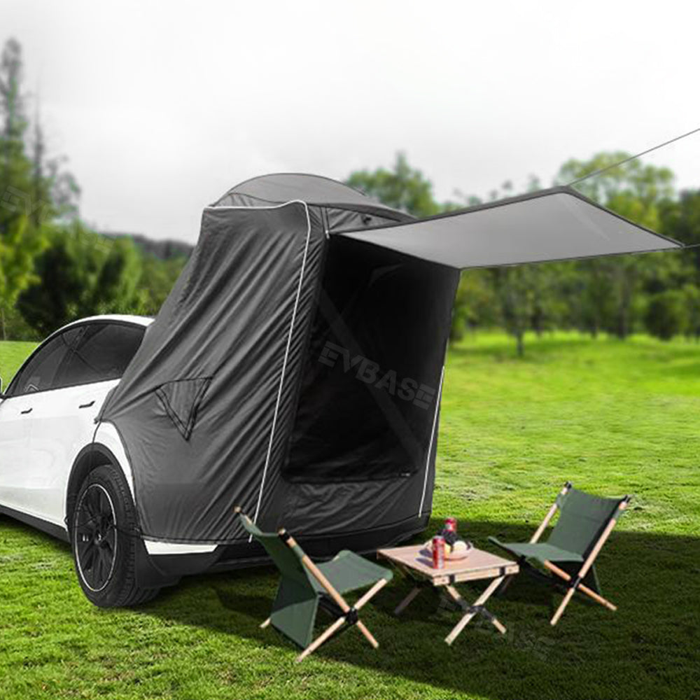 EVBASE Tesla Model Y Camping Tent Tailgate Waterproof Sunshade Privacy Shade Awning Outdoor Travel Accessories