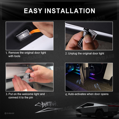 Tesla Cybertruck Welcome Lights HD Door Light Projector Welcome Door Lamps