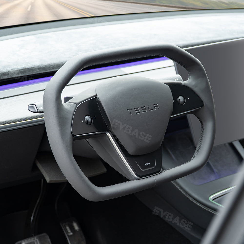EVBASE Tesla Model 3 Y Yoke Steering Wheel Inspired By Cybertruck Style