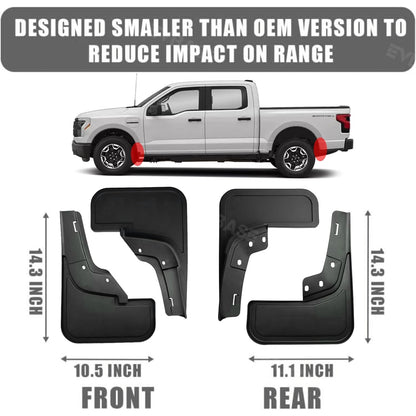 Ford F150 Lightning Mud Flaps Splash Guard Body Protection No drilling Fender