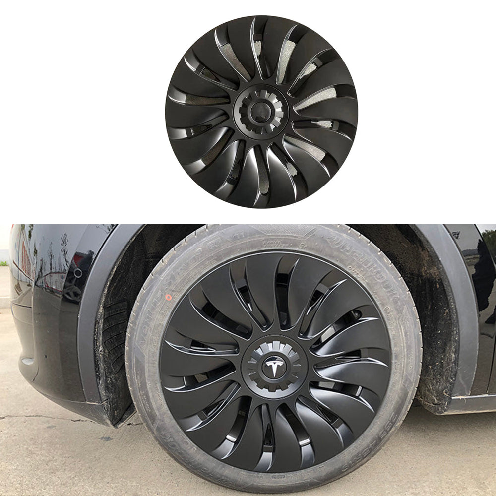 4PCS New Tesla Model Y Wheel  cap Überturbine Wheel Covers 19inch Model Y Gemini Wheel Cover Matte