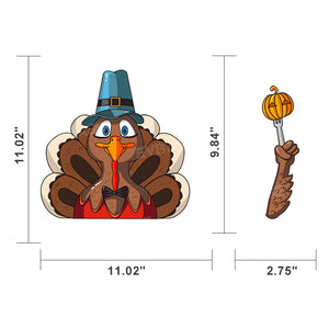 EVBASE Thanksgiving Turkey Windshield Decal Stickers Waterproof Window Rear Wiper Tags