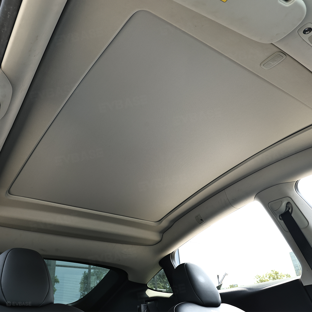 Model Y Juniper Retractable Sunshade for Tesla Glass Roof Sunshade With Roll Fabric Style Heat Insulation UV Protection