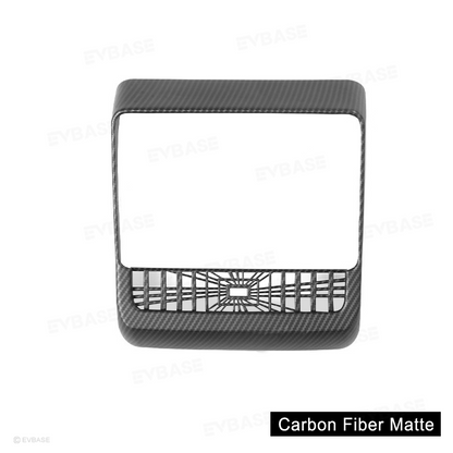 Tesla Model Y Juniper/3 Highland Rear Screen Overlay Real Carbon Fiber Backseat Air Vent Cover Protection