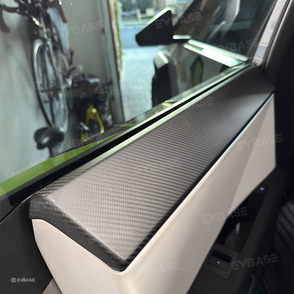 Tesla Cybertruck Upper Door Panel Covers Trims Real Carbon Fiber Front & Rear Door Panel Overlays 4PCS