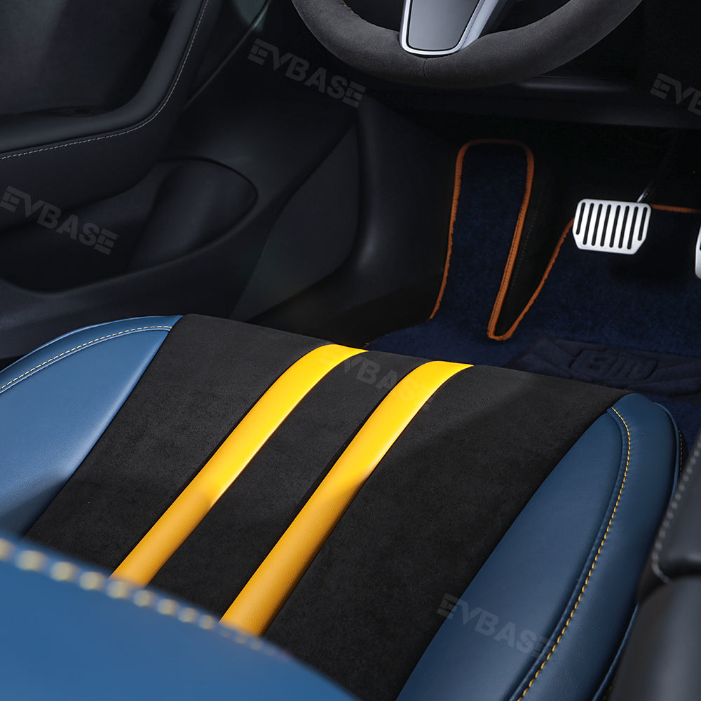 Tesla Model 3 Y Seat Covers All-Inclusive Seat Protector Full Set Black & Blue & Yellow