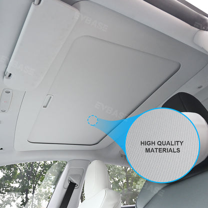 Tesla Model 3 Highland Retractable Sun Shade Glass Roof Window Roll Fabric Style Heat Insulation UV Protection