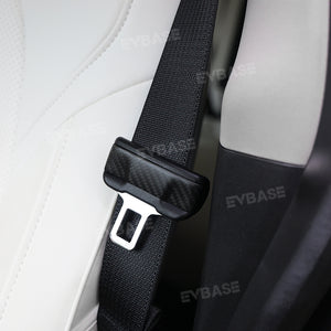 Tesla Model 3 Y Seat Belt Fascia Cover Real Carbon Fiber Tesla Interior Accessories Seatbelt 2pcs