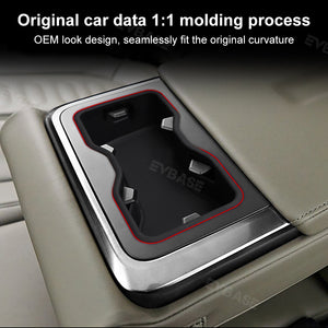 Rivian R1S R1T Silicone Cup Holder Insert Back Seat Drink Holder Rear Row Water Bottle Organizer