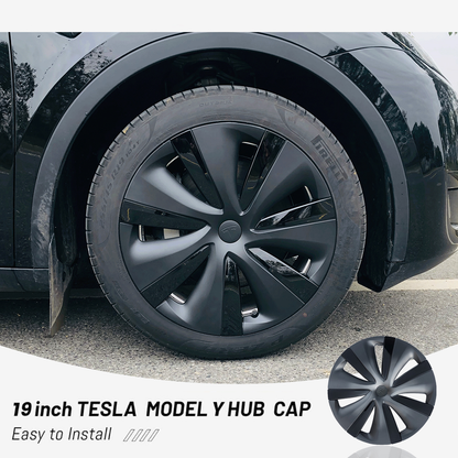 Neu EVBASE Tesla Model Y Tempest Radabdeckung 19 Zoll Sport Model S Version Radkappe 4PCS Matt