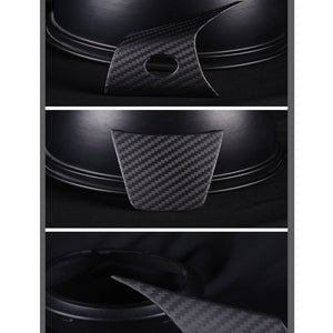 Tesla Model Y 3 Carbon Fiber Interior Accessories Steering Wheel Middle frame Cover