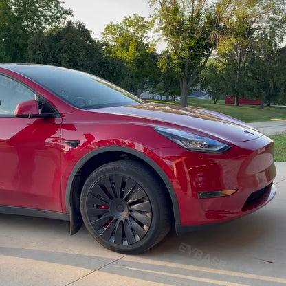 2023 Neue Tesla Radkappen Model Y Induktionsradabdeckungen 19 Zoll Matt 4 Stück für Gemini-Räder