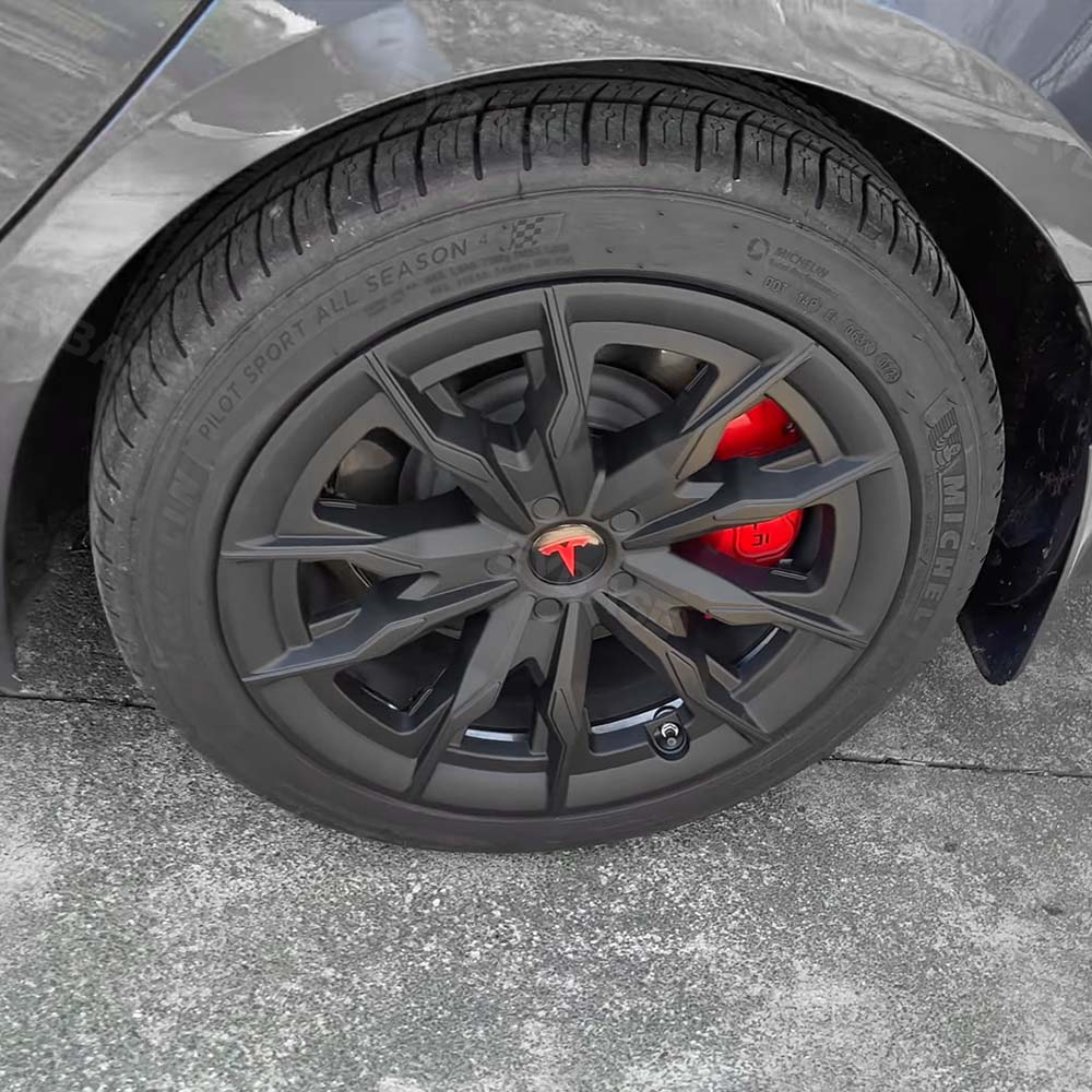 EVBASE Tesla Model 3 Wheel Covers 18 Inch Hub Caps Replacement Saint Style 4PCS 2017-2023 Year