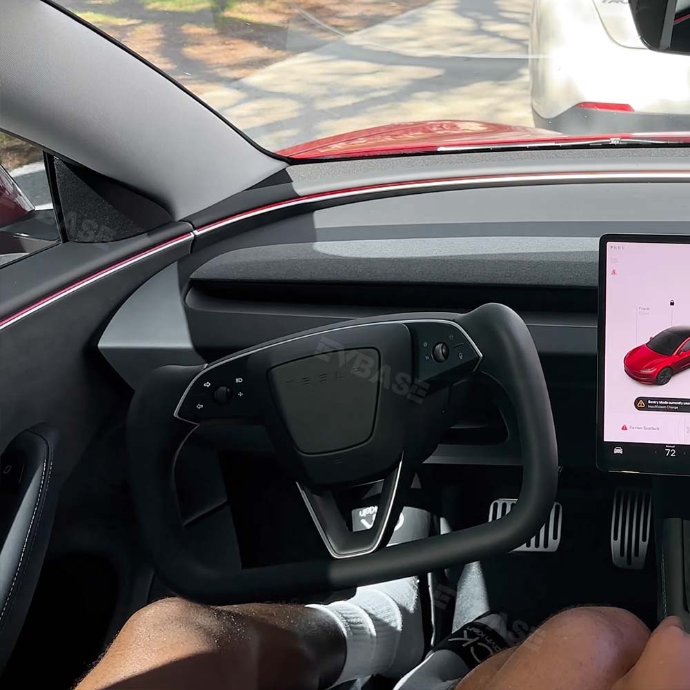 New Model 3 Highland Yoke Steering Wheel Inspired by Tesla Model X/S Yoke Style EVBASE