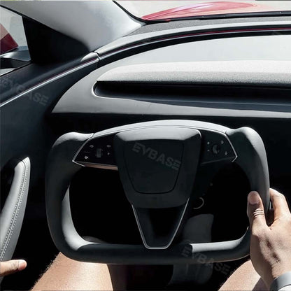 New Model 3 Highland Yoke Steering Wheel Inspired by Tesla Model X/S Yoke Style EVBASE