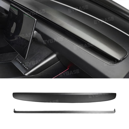 Model Y Juniper Real Carbon Fiber Dashboard Cover Panel Tesla Interior Trim Cover EVBASE