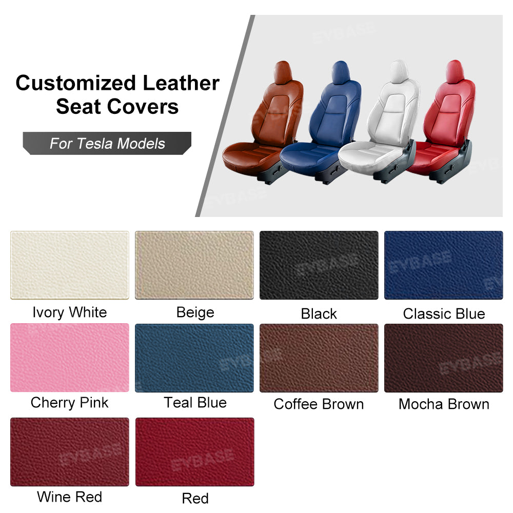 Leather Swatch Sample Kit for EVBASE Custom Seat Covers