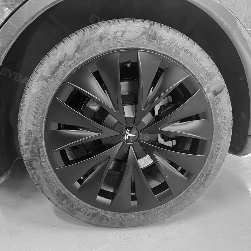 EVBASE Tesla Model Y Wheel Covers 19" Wheel Caps ABS Hubcaps Replacement 4PCS Rim Protection For Gemini Wheels